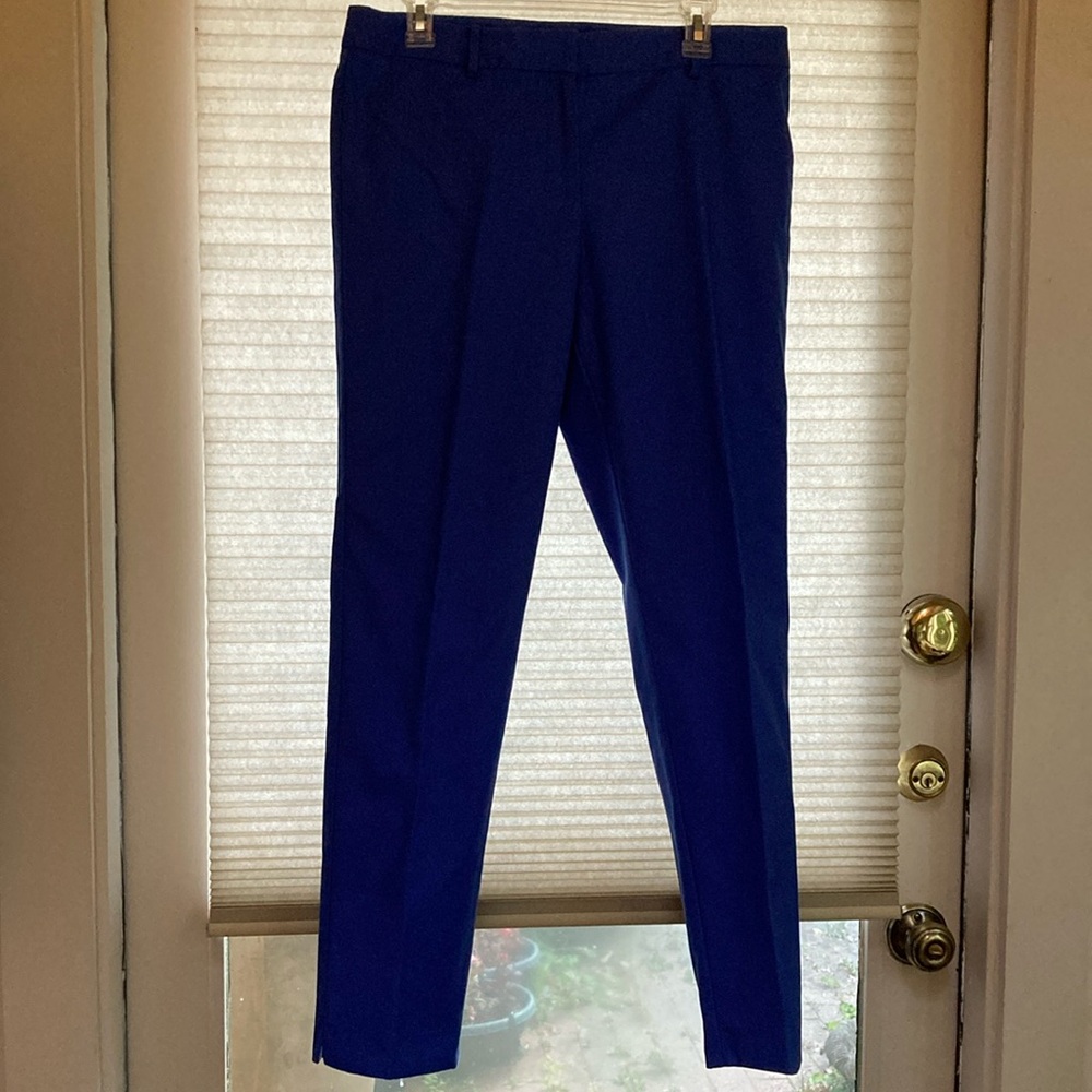 Talbots cotton straight leg pants with waffle pattern 10